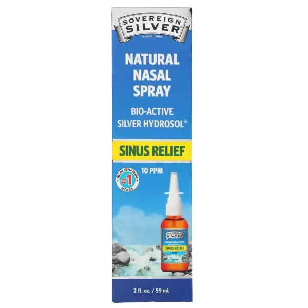 Sovereign Silver Sinus Relief Vertical Spray (2 fl. oz.) Bio-Active Silver Hydrosal