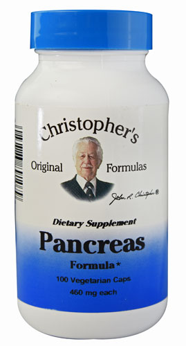 Christopher's Pancreas Formula -- 460 mg - 100 Vegetarian Capsules