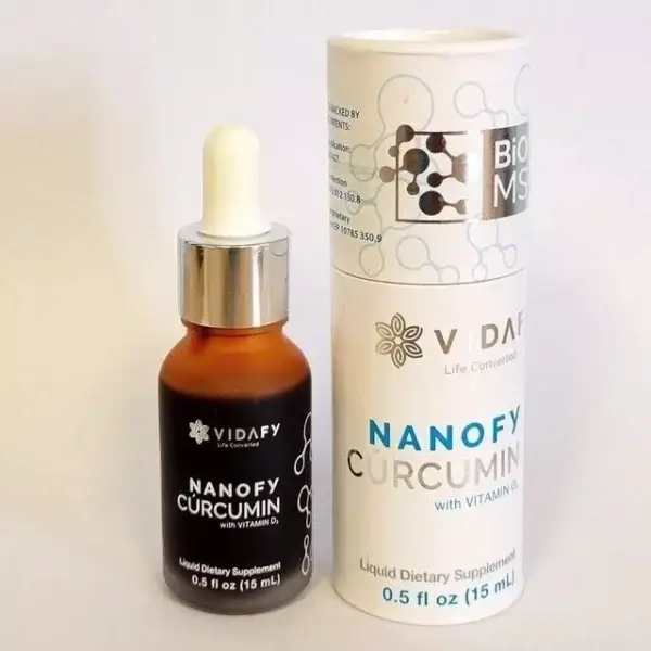 NANOFY by VIDAFY Curcumin Root Extract = Turmeric Rhizome Extract +Vitamin D3 Drops .5 fl.oz.