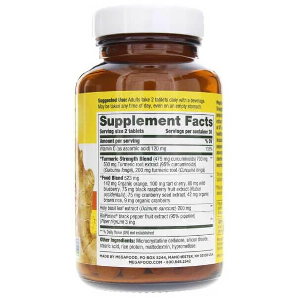 Megafood Turmeric Curcumin Extra Strength Whole Body 60 Tabs. #2