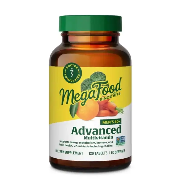 Mega Food Men's 40+ Advanced Multivitamin 120 Tablets