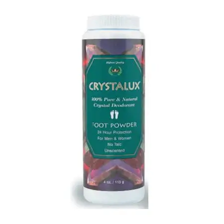 Crystalux Foot Powder, Unscented 4 oz.