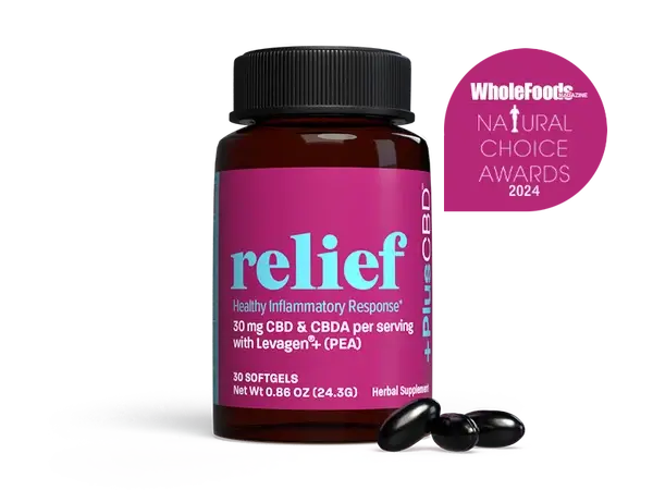 CBD Relief Softgel Capsules 30mg CBD/CBDA 30ct